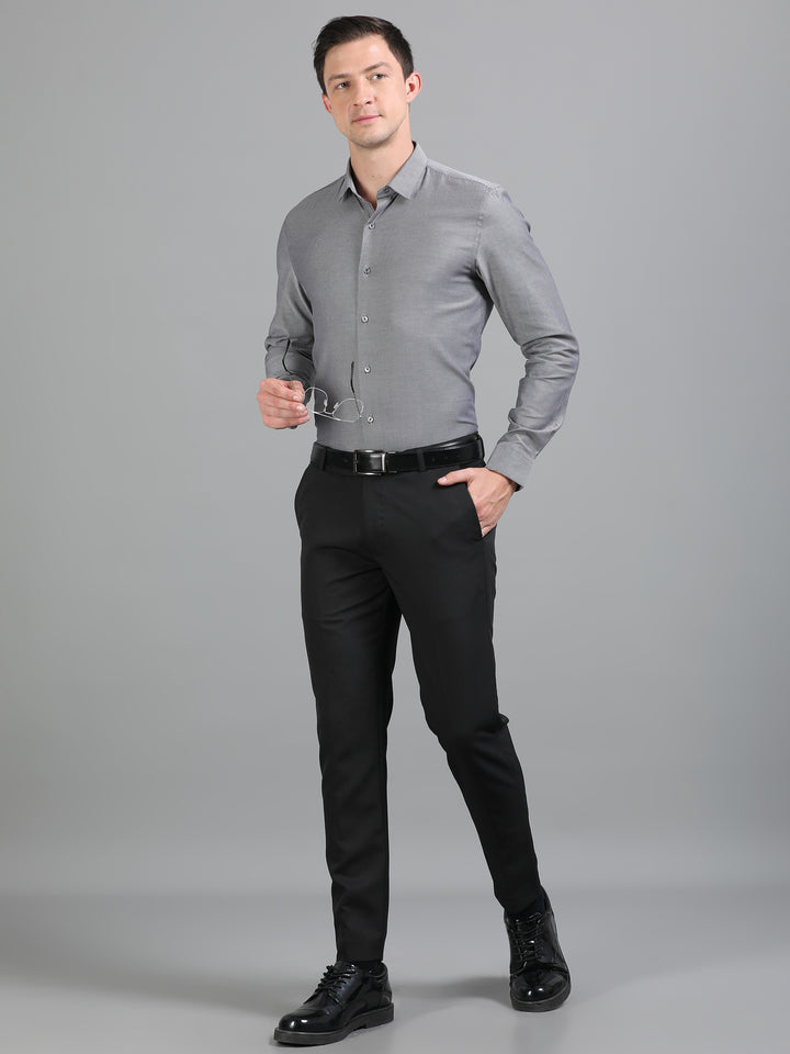 Boss black/grey jacquard shirt
