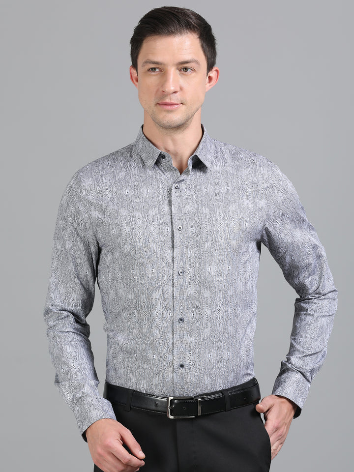 Brain Black giza jacquard shirt