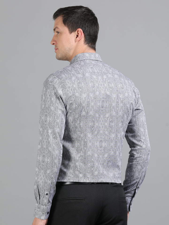 Brain Black giza jacquard shirt