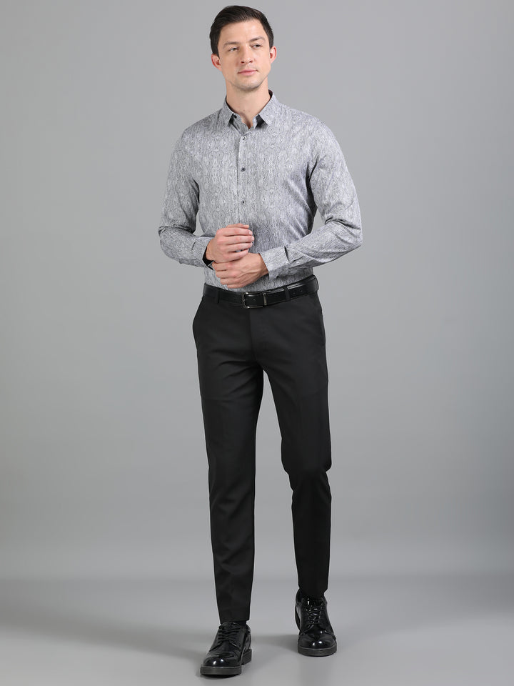 Brain Black giza jacquard shirt