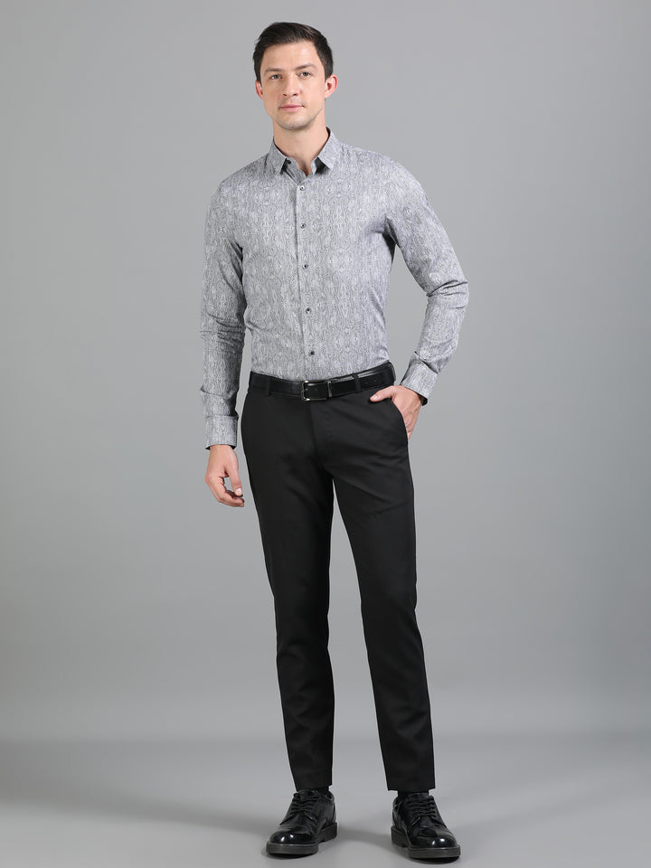 Brain Black giza jacquard shirt