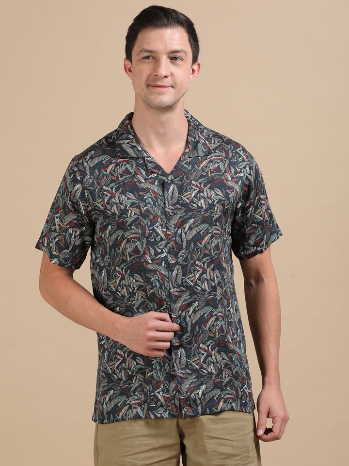Starlet Black tencel printed shirt