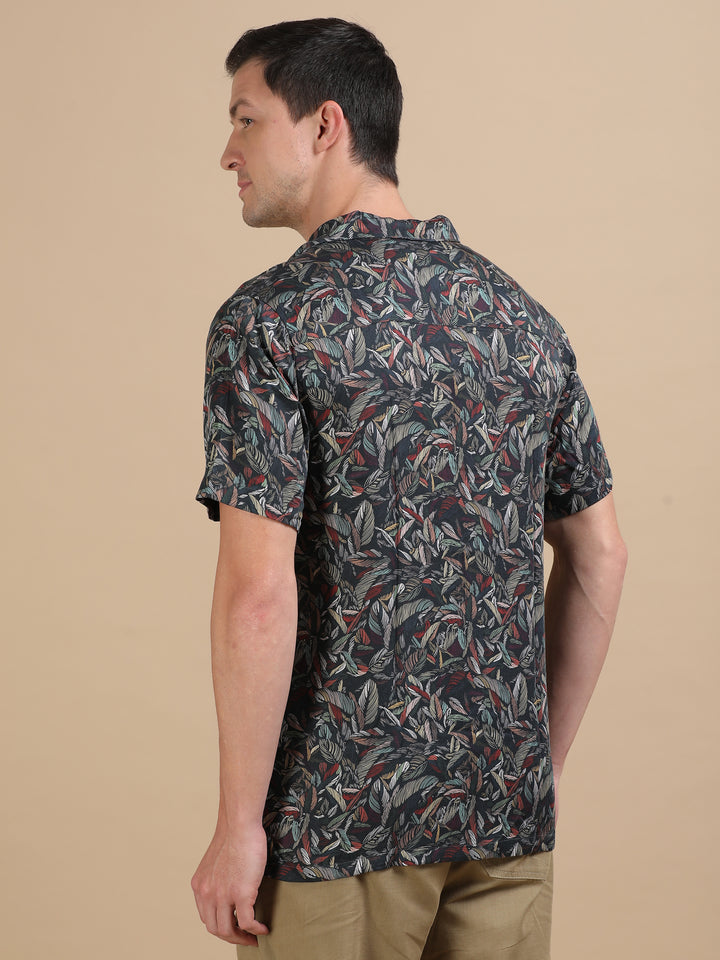 Starlet Black tencel printed shirt