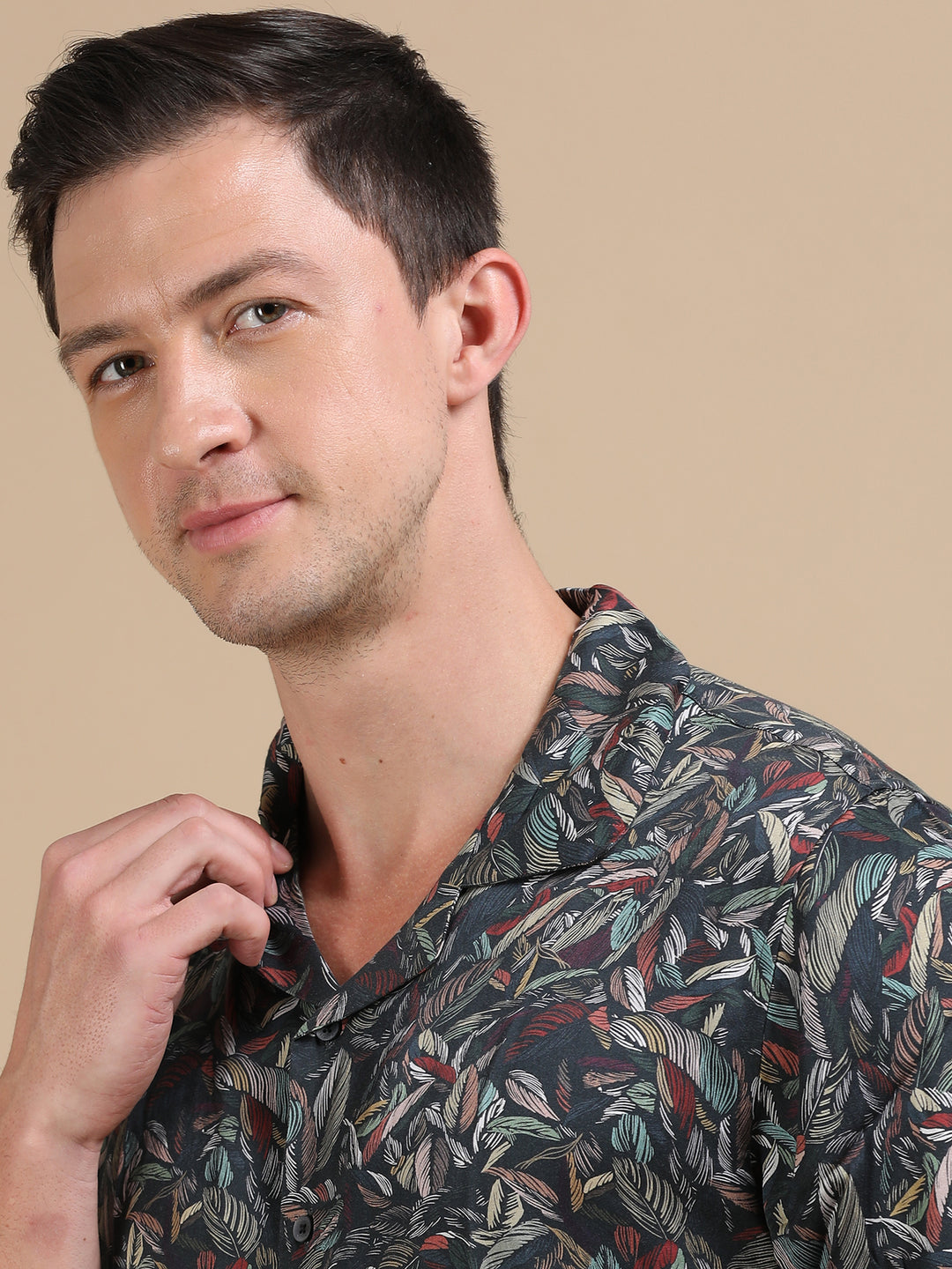 Starlet Black tencel printed shirt