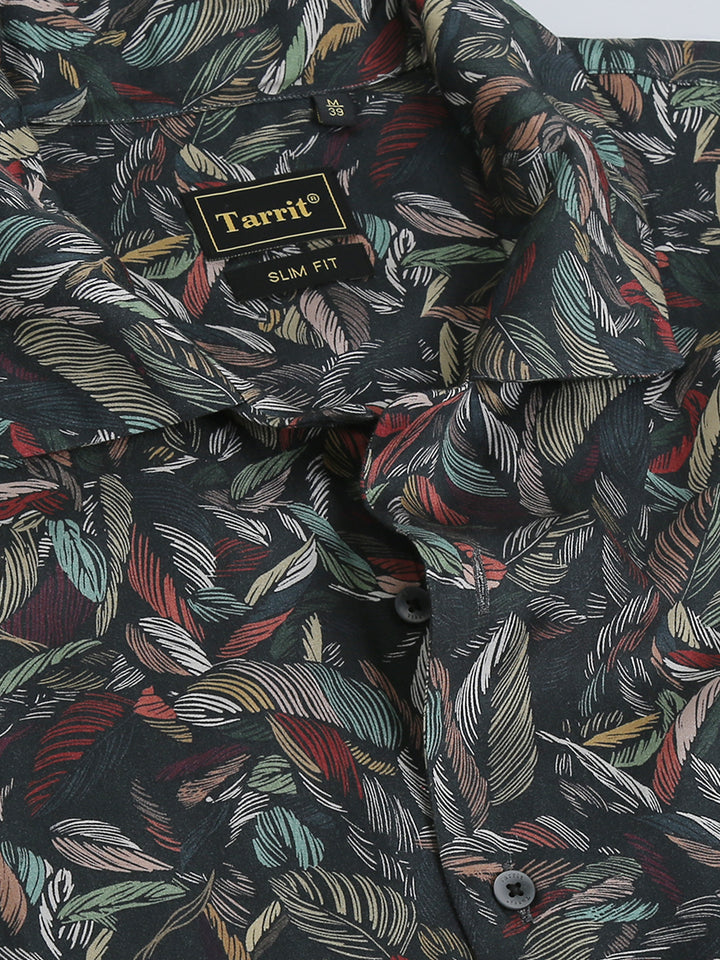 Starlet Black tencel printed shirt