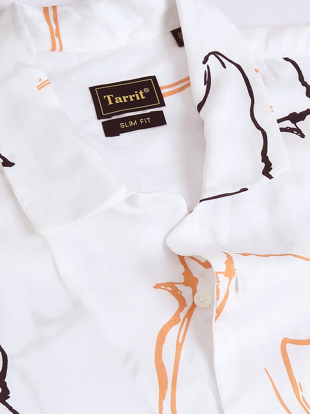 Seahorse White tencel printed shirt