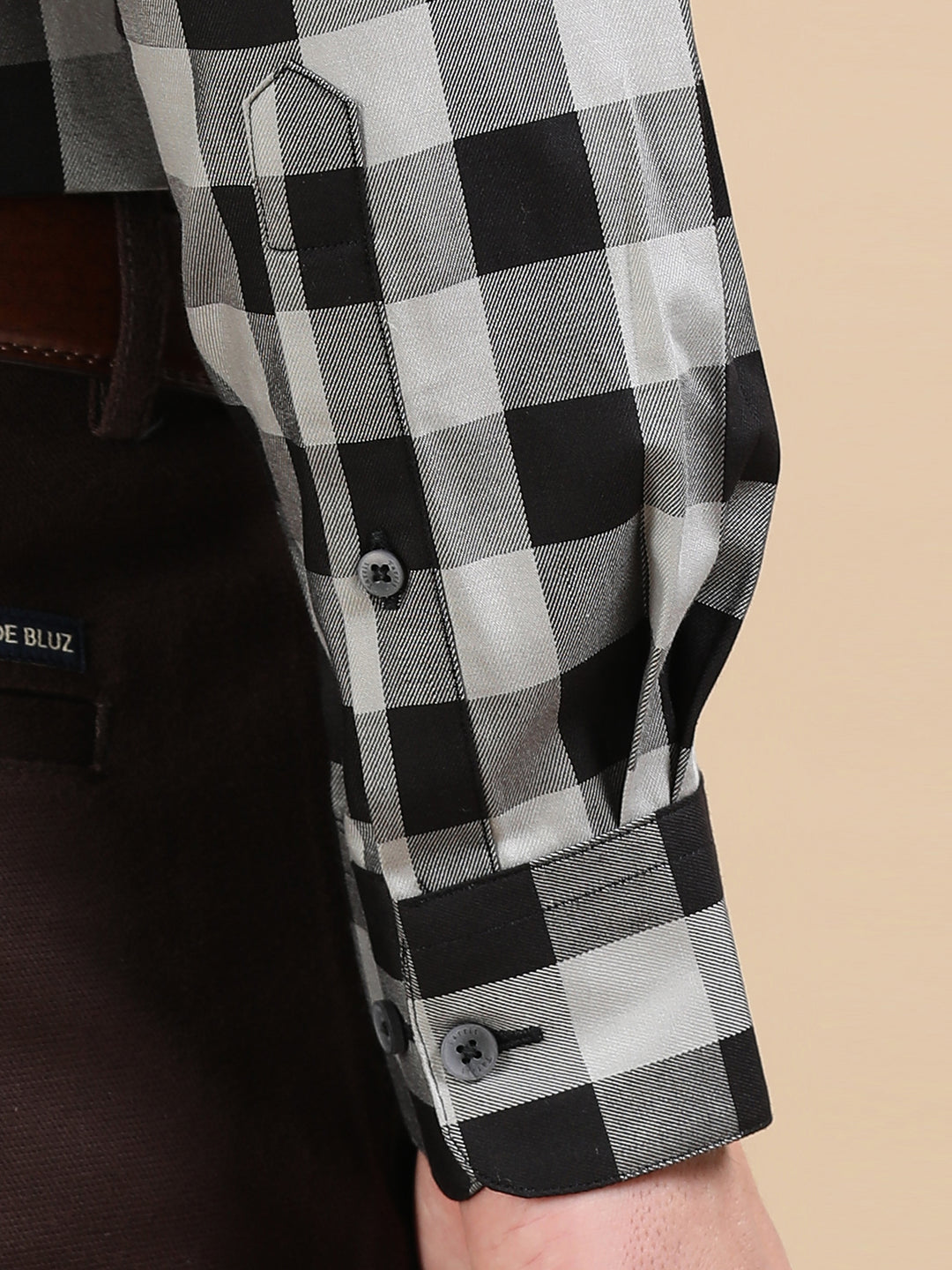 Orla check fine cotton shirt