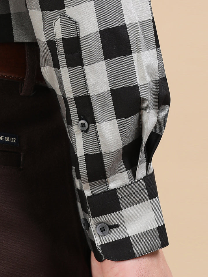 Orla check fine cotton shirt