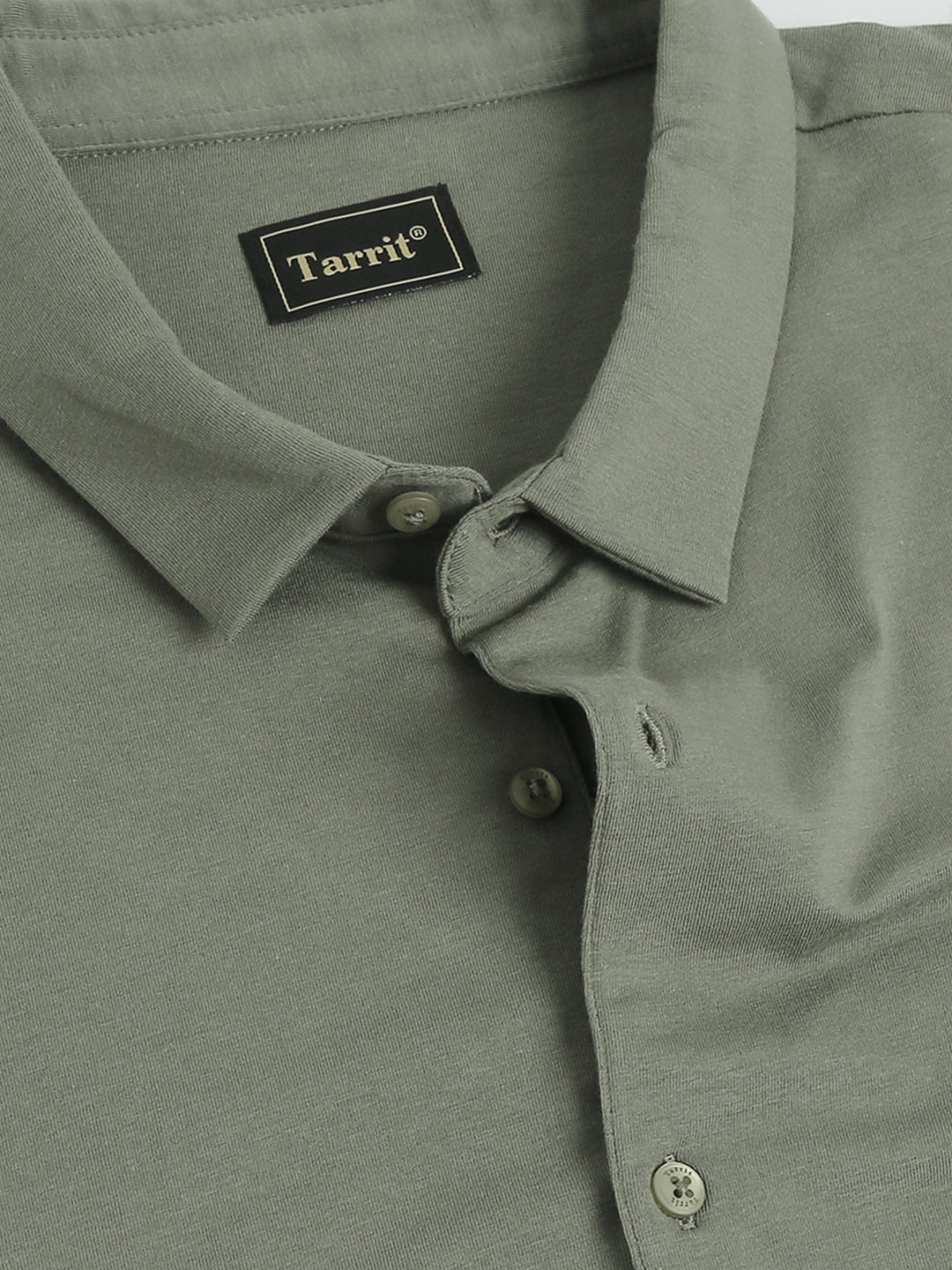 Auron Olive supima knitted shirt