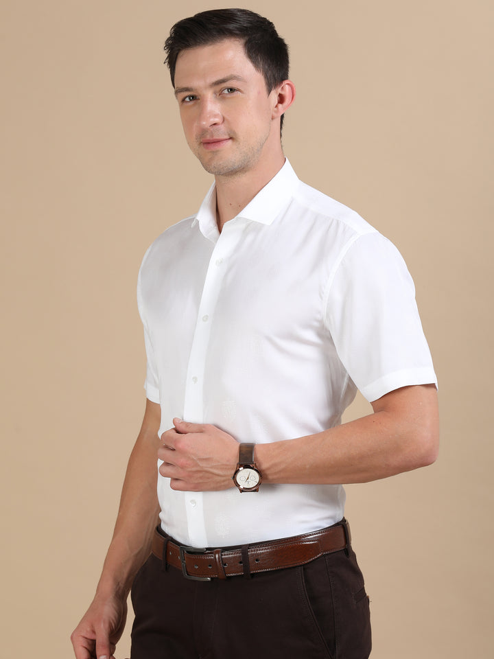 Ecru Groove tencel shirt