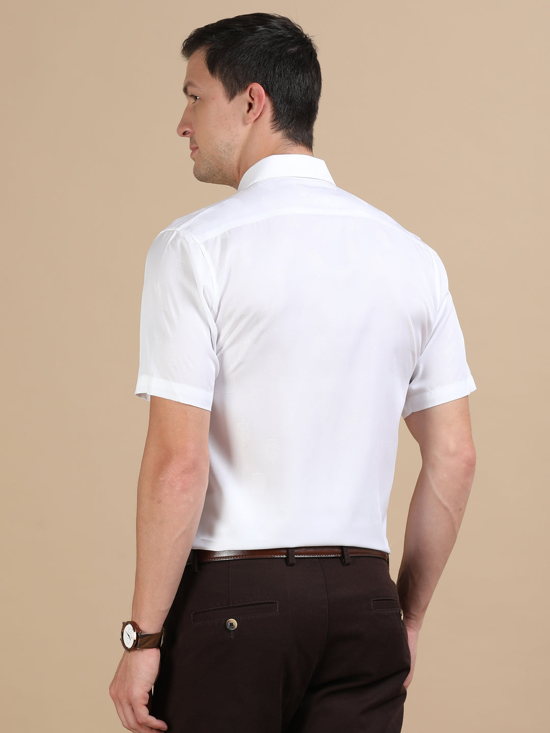 Ecru Groove tencel shirt