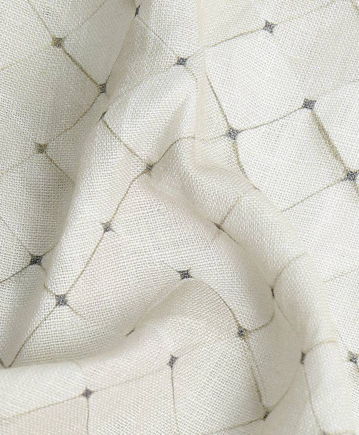 Golda Ecru linen printed shirt