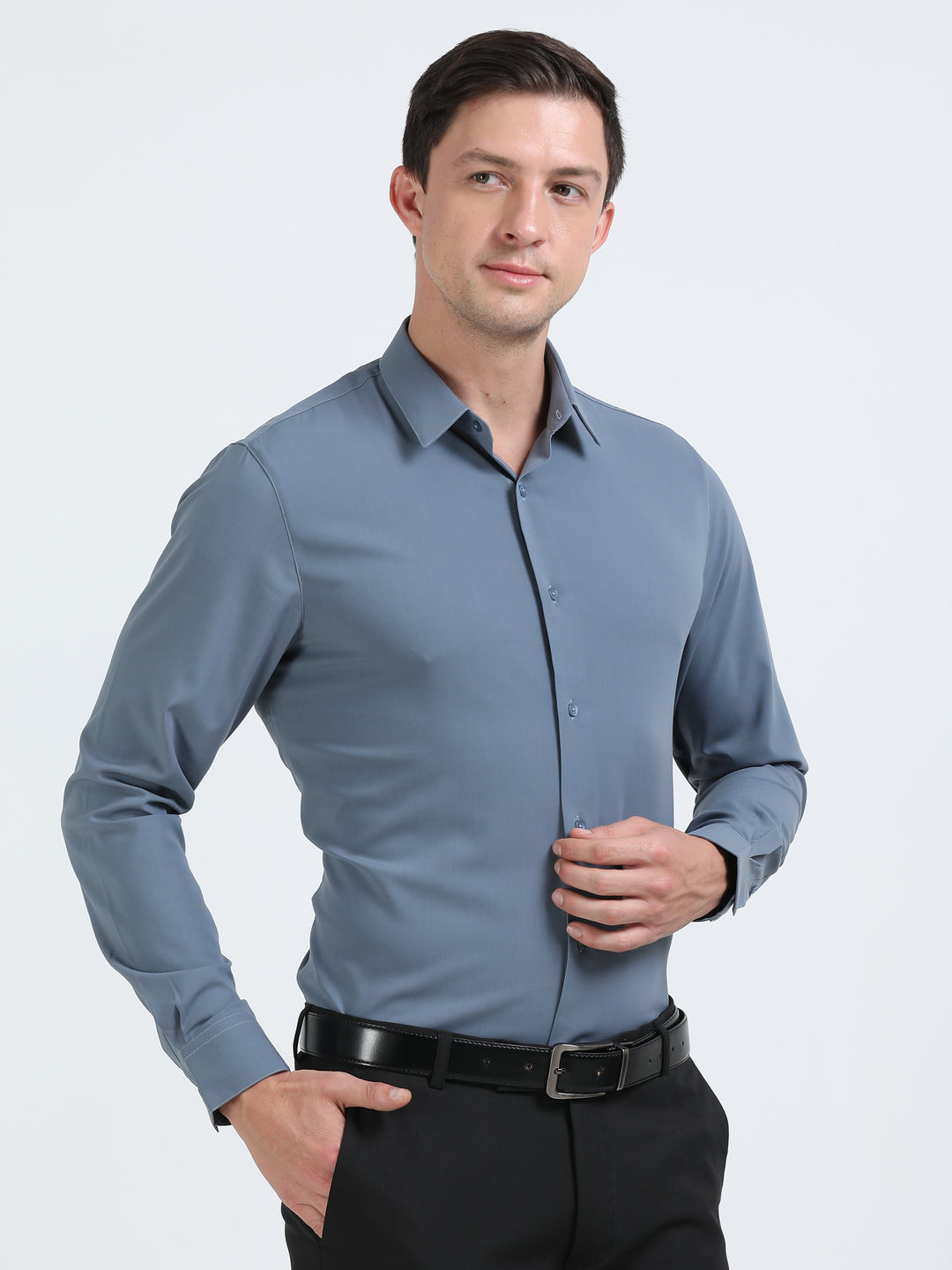 Nugget slate Supima Shirt