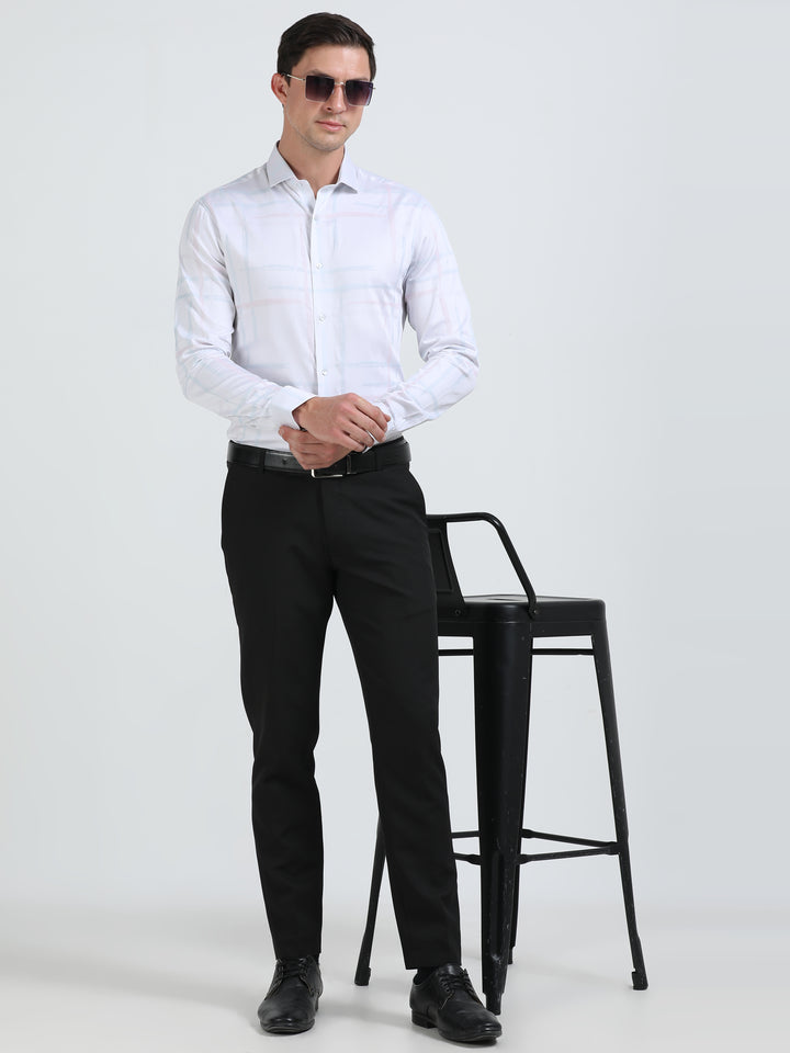 Chryso White giza jacquard shirt