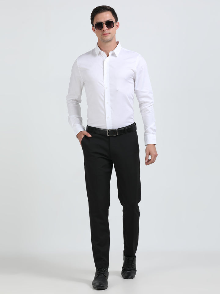 Christo White giza jacquard shirt