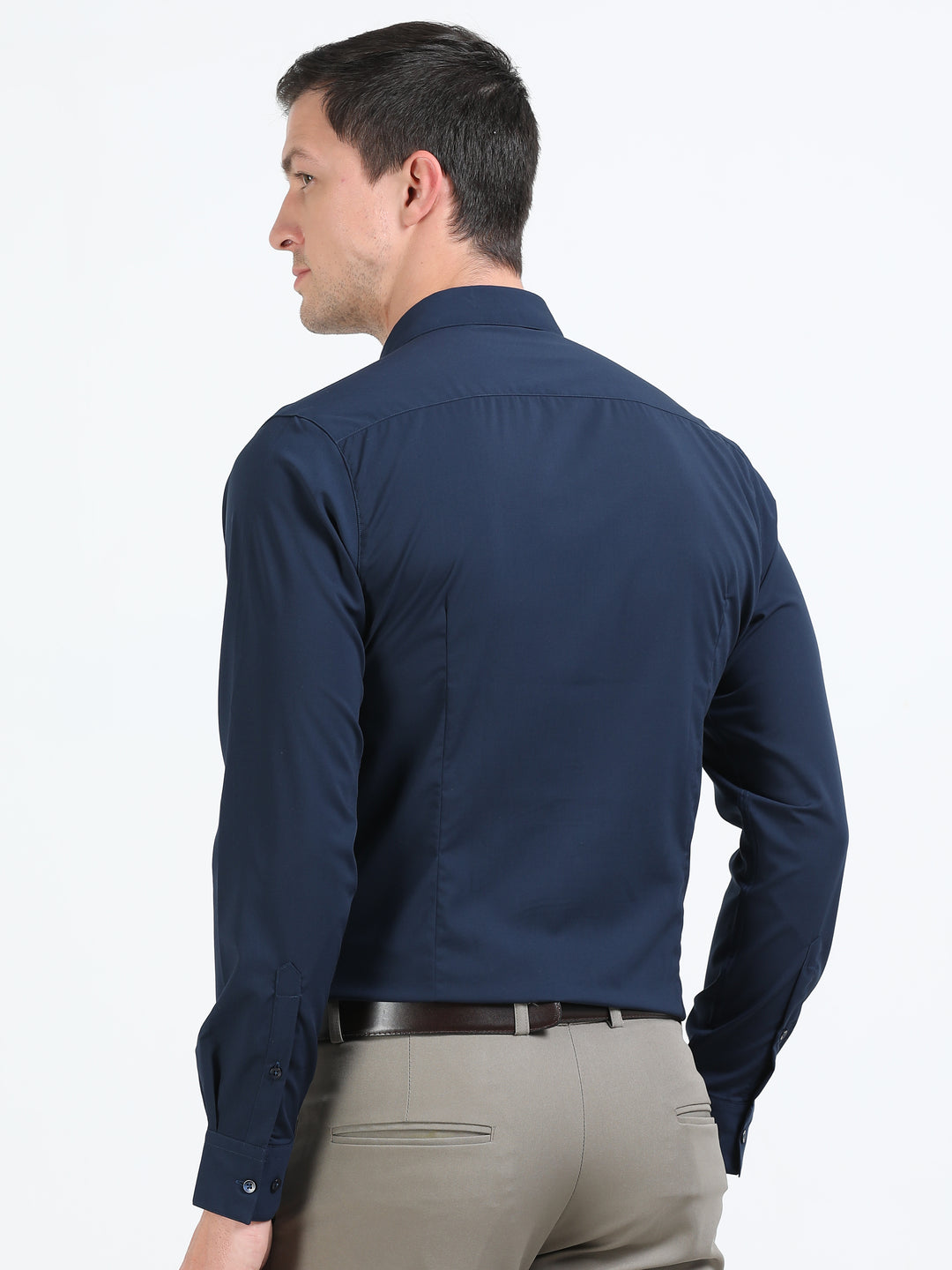 Aurum Navy rich cotton knit shirt