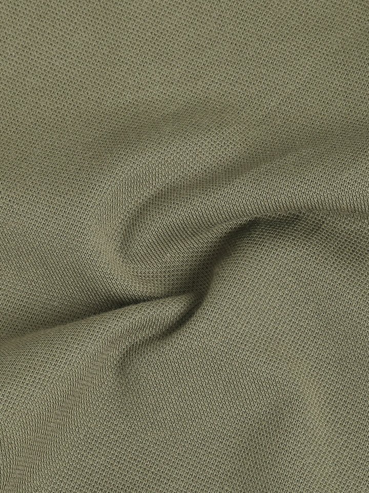 Marigold Olive pique rich cotton knit polo