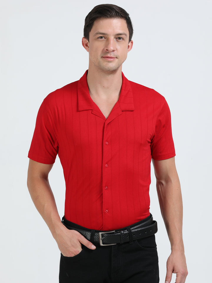 Gilt Red rich cotton knit polo