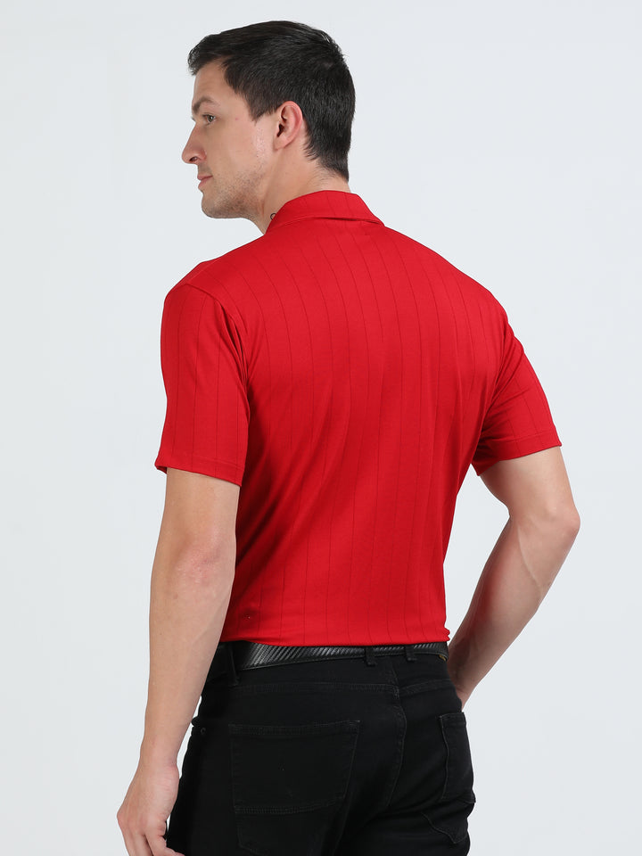 Gilt Red rich cotton knit polo