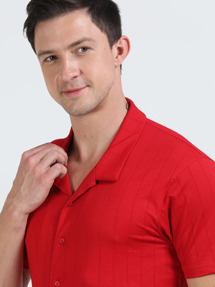 Gilt Red rich cotton knit polo