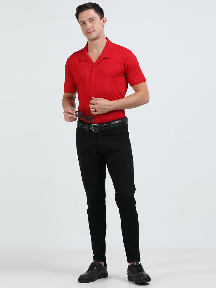 Gilt Red rich cotton knit polo