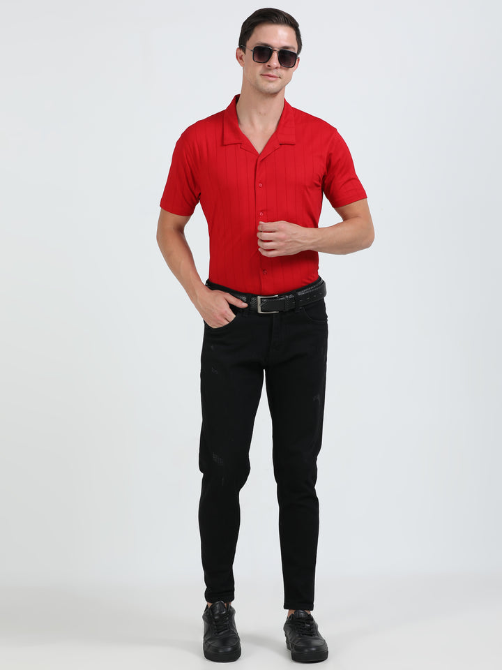 Gilt Red rich cotton knit polo