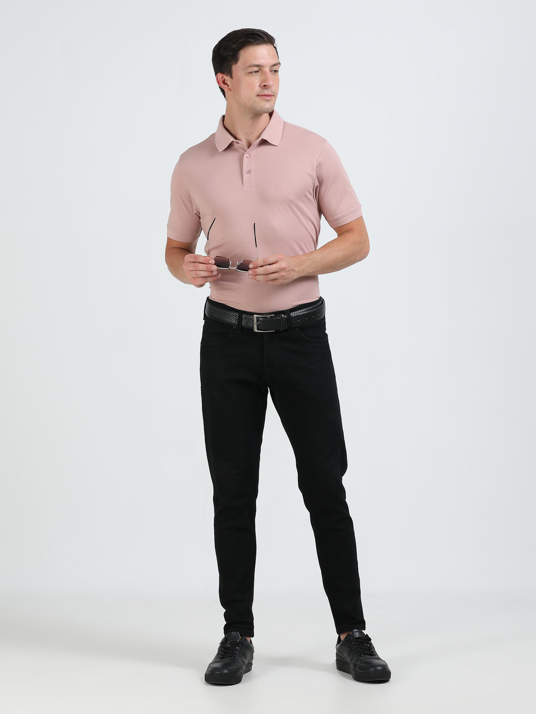 Marigold Pink pique rich cotton knit polo