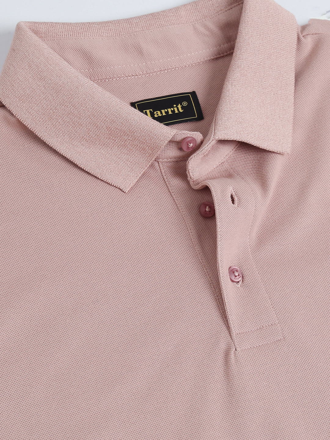 Marigold Pink pique rich cotton knit polo