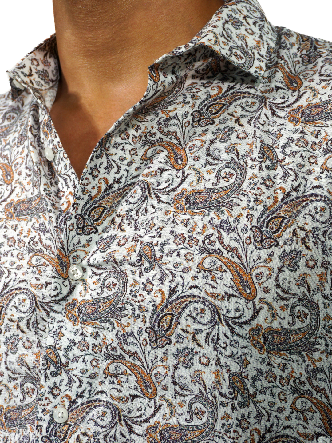 Linen Tadopole Printed Long Sleeve Shirt for Men