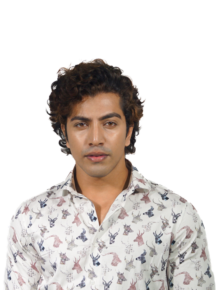 Giza Deer Printed Long Sleeve Shirt for Men