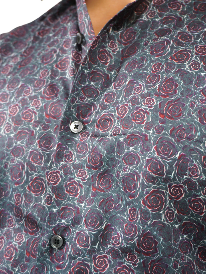 Giza Dry Rose Printed Long Sleeve Shirt  for Men