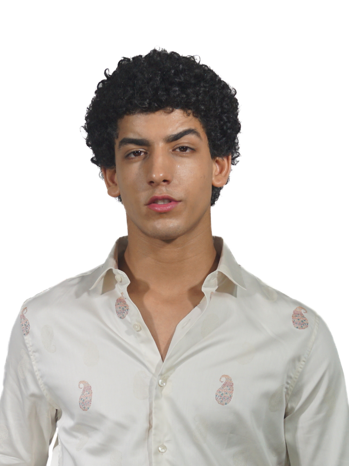 Giza Icon Nature Jacquard Long Sleeve Shirt