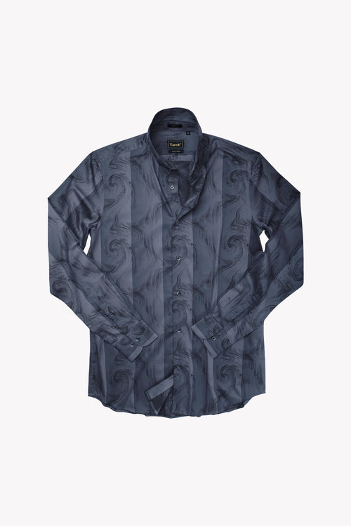 Steel Grey Abstract Print