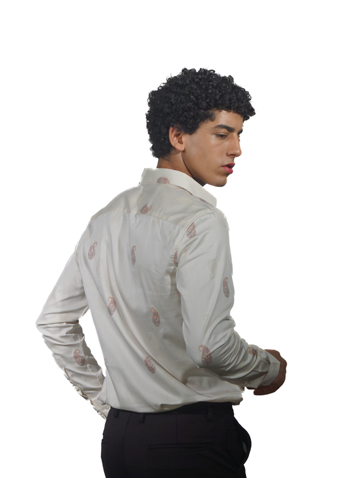 Giza Icon Nature Jacquard Long Sleeve Shirt