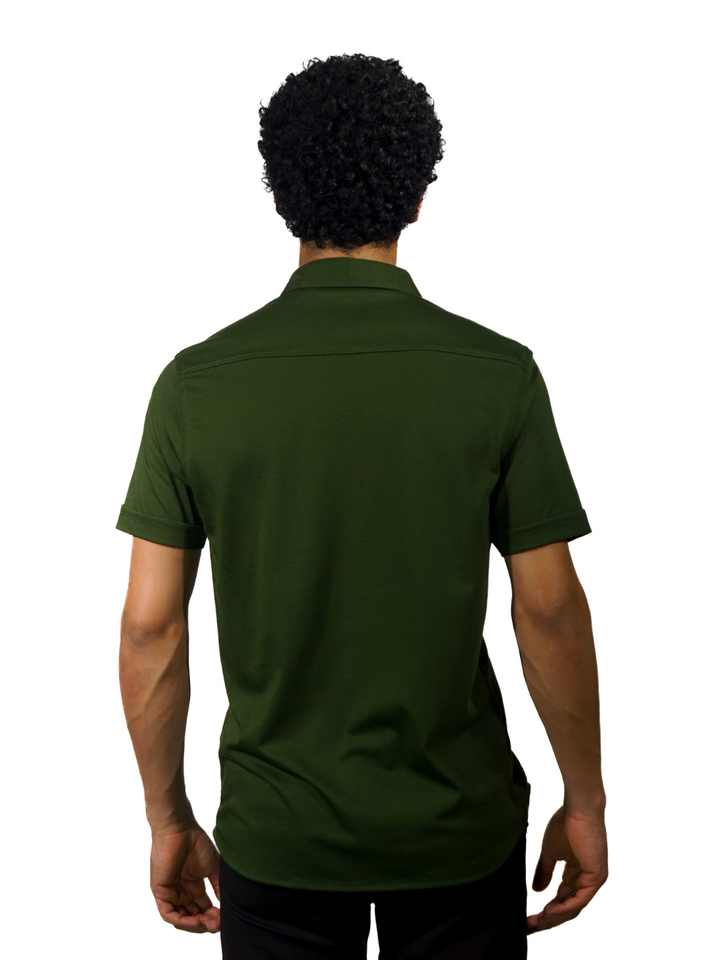 Supima PK Green Short Sleeve Shirt (Knit Shirt)