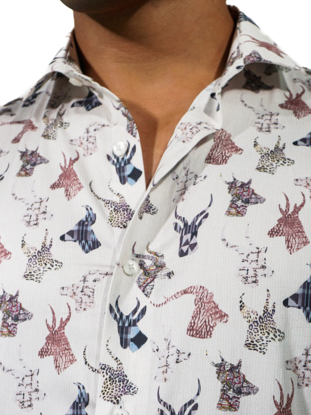 Giza Deer Printed Long Sleeve Shirt for Men