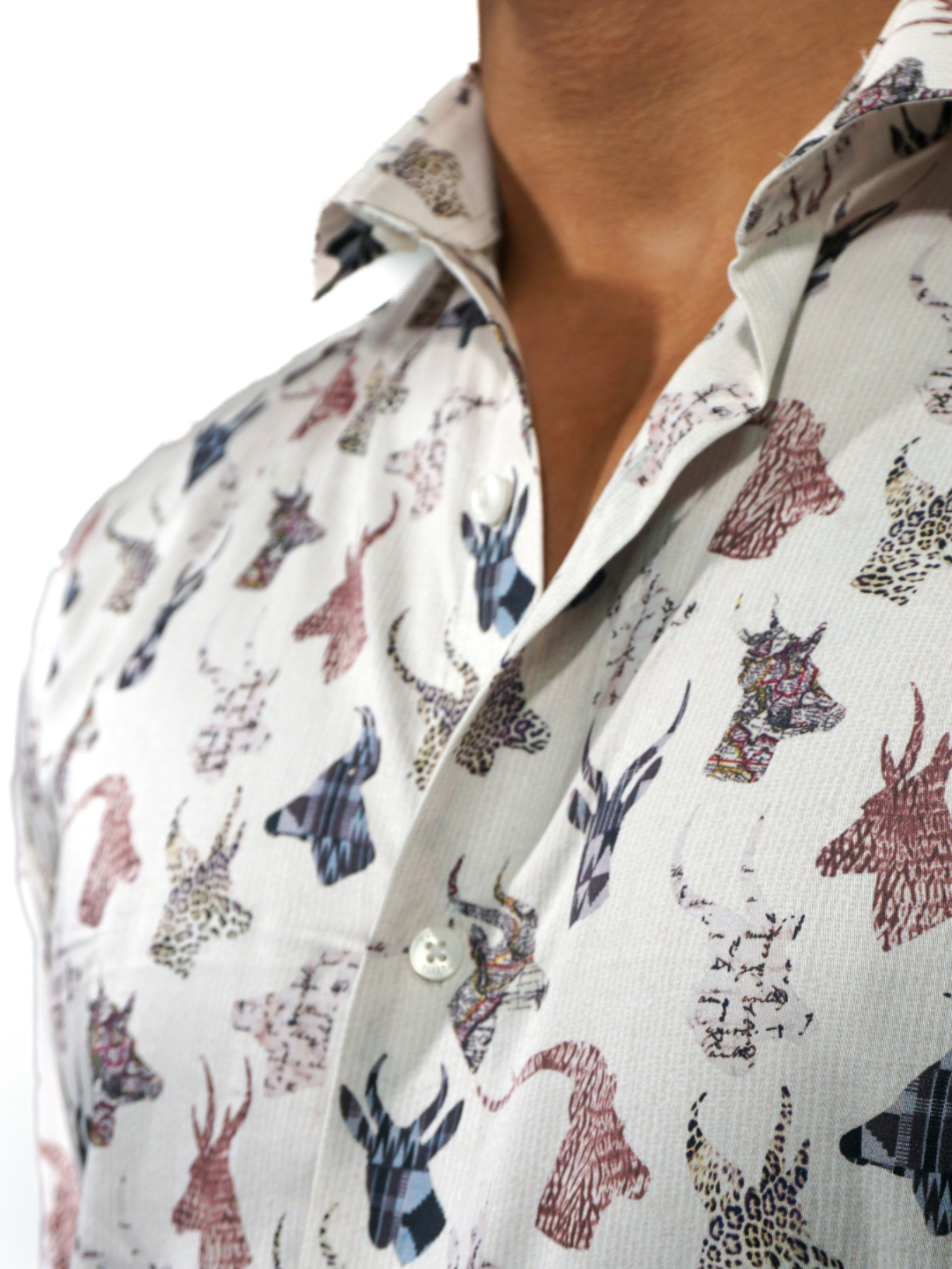 Giza Deer Printed Long Sleeve Shirt for Men