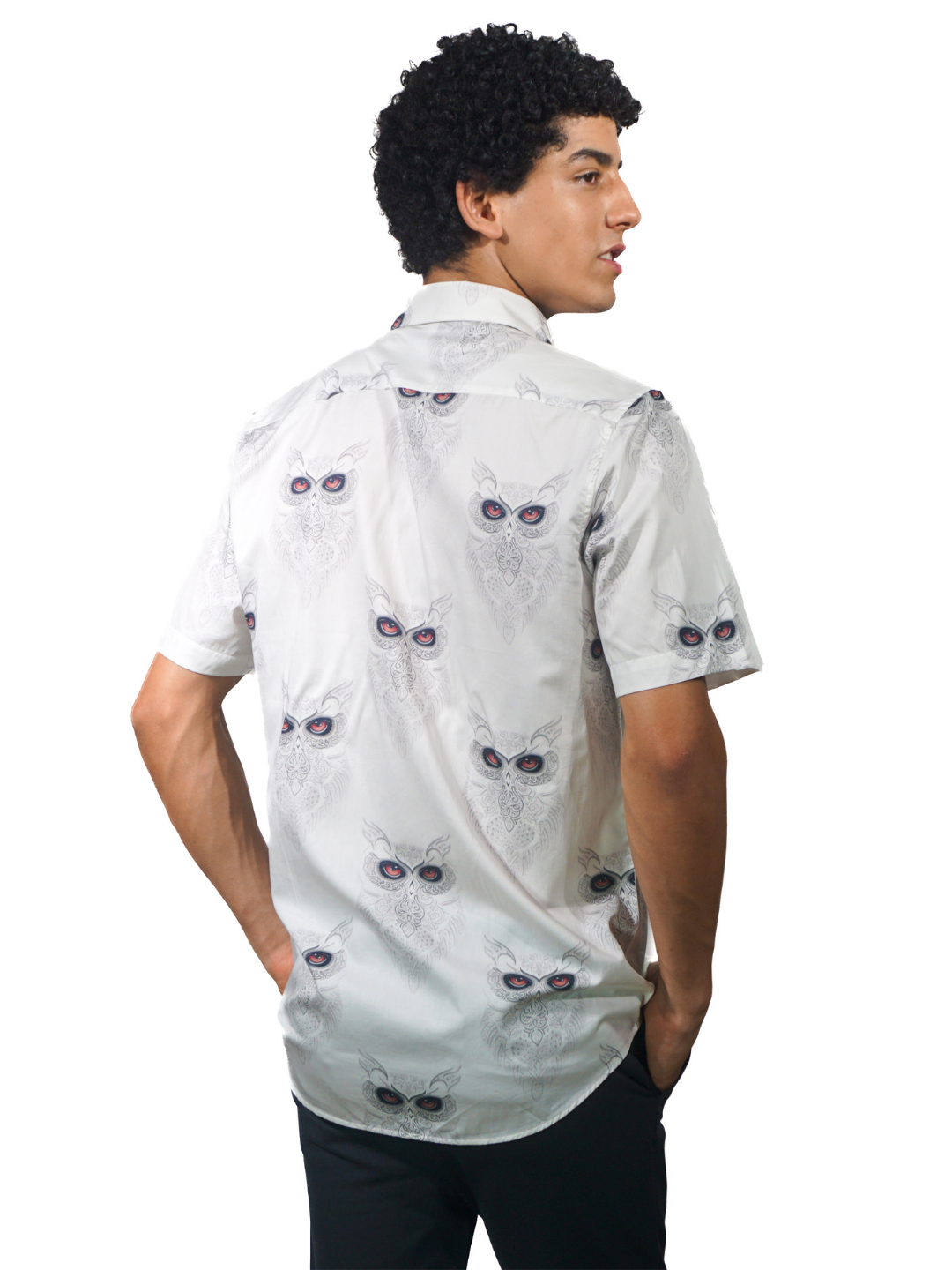 Giza Snow Owl Printed Short Sleeve Shirt