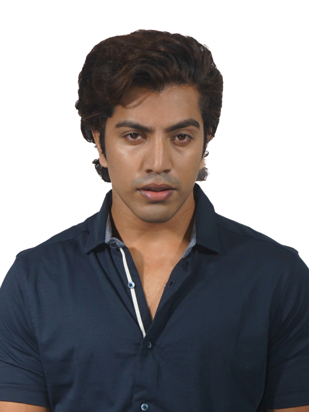 Supima Navy Short Sleeve Shirt for Men