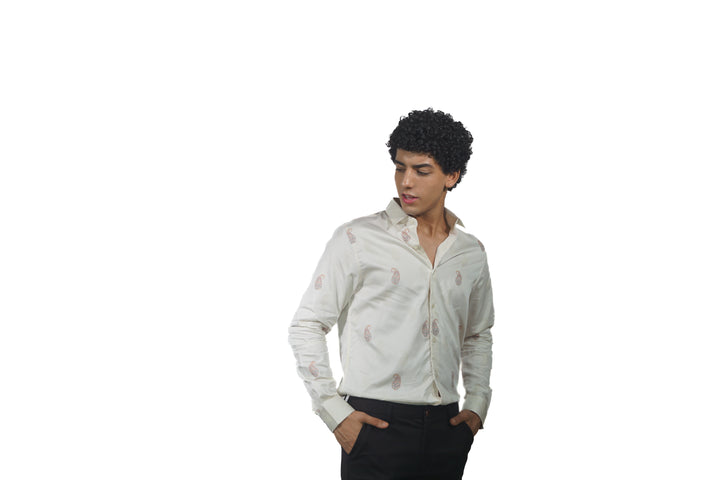 Giza Icon Nature Jacquard Long Sleeve Shirt