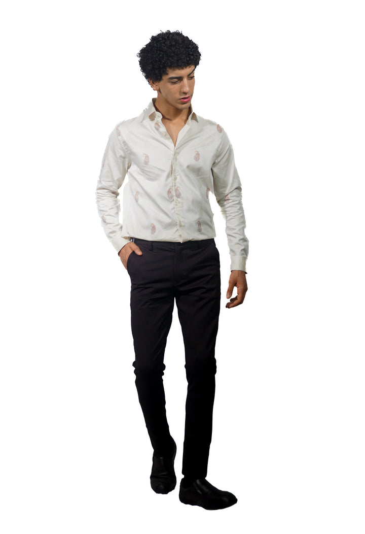 Giza Icon Nature Jacquard Long Sleeve Shirt