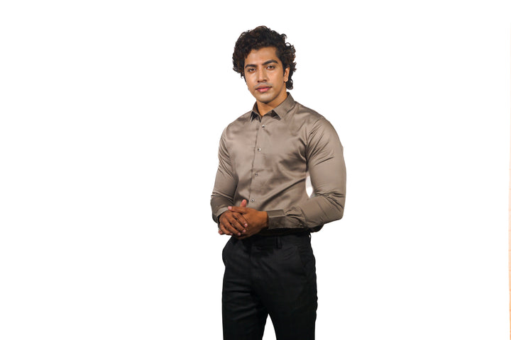 Giza Brown Long Sleeve Shirt