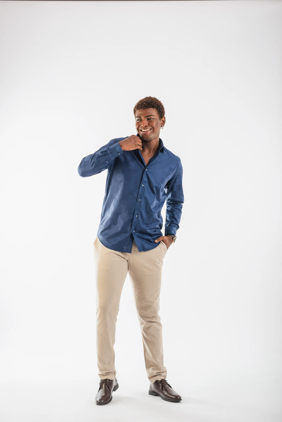 Navy blue shirt for men 