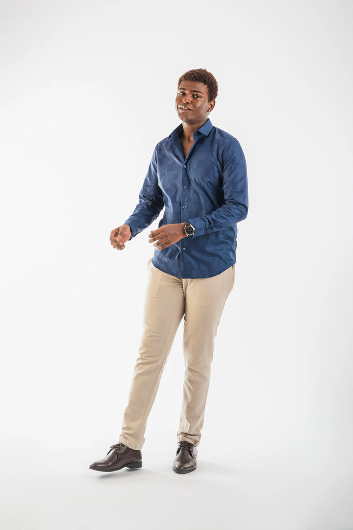 Navy blue shirt for men 