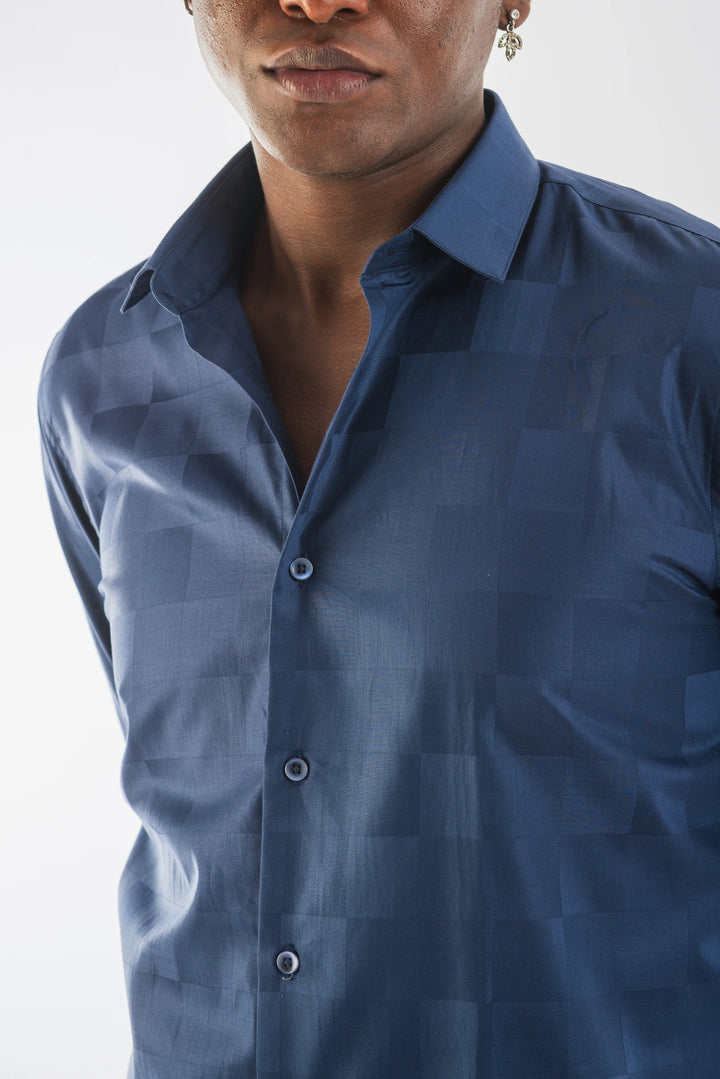 Navy blue shirt for men 