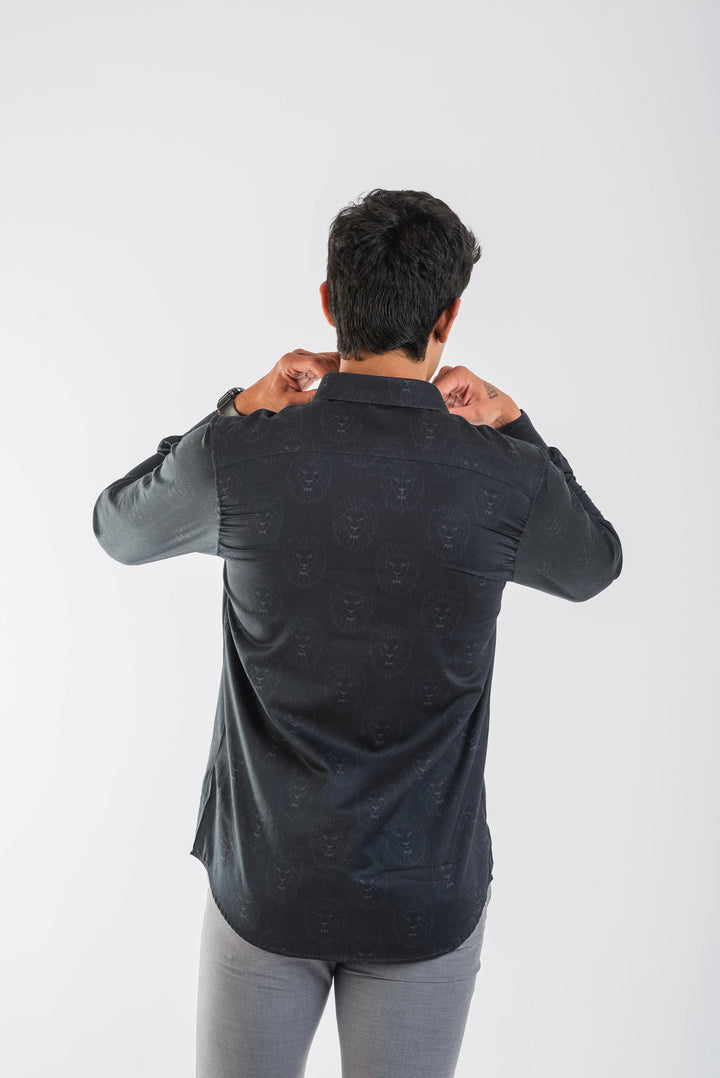 Black Giza cotton shirt