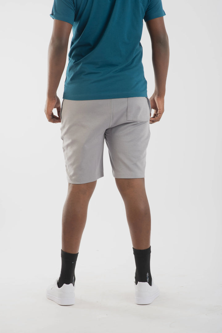 D. Jersey Grey Melange Cotton Poly Shorts for Men