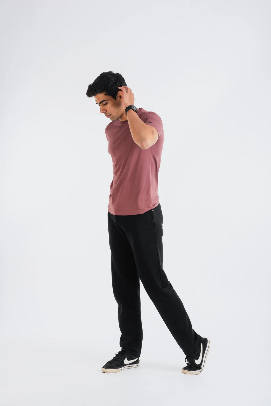 Cotton Poly Black Jogger for Men