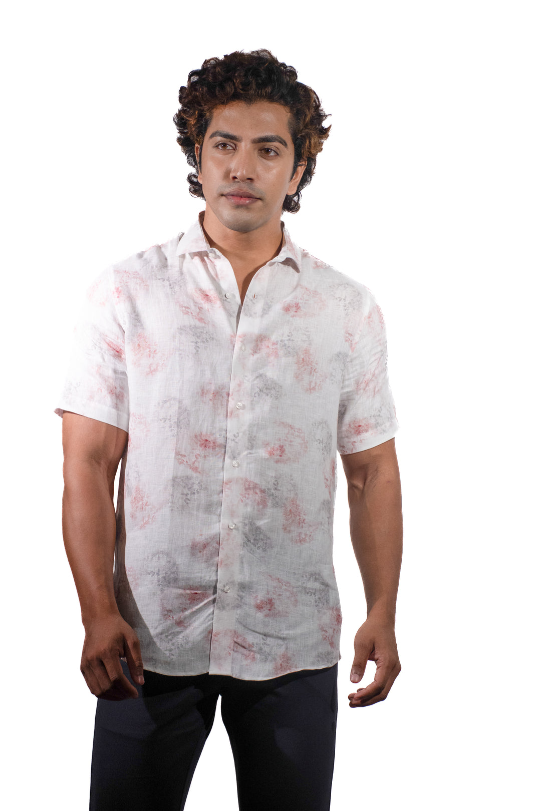 Spoonbill Linen Short Sleeve Shirt