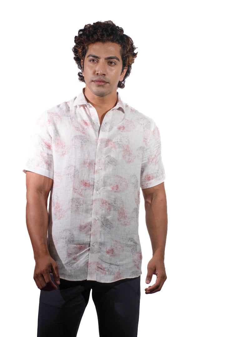Spoonbill Linen Short Sleeve Shirt